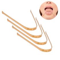 Raspador de língua Ayurveda 100% cobre puro com frase kit 4 Raspador de língua Ayurveda 100% cobre puro com frase kit 4