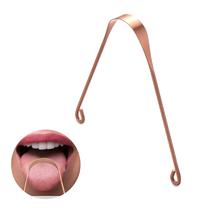 raspador de língua cobre puro para higiene bucal curvado - TECH KING