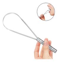 Raspador de Língua de Aço Inox Higienizador Lingual Bucal Adulto e Infantil Inoxidavel Limpador