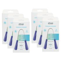 Raspador de língua DrTung's Stainless Steel Metal, pacote com 6