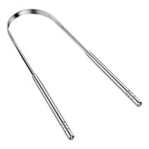 Raspador de língua em aço inoxidável formato u hálito fresco e higiene bucal completa Raspador de língua em aço inoxidável formato u hálito fresco e higiene bucal completa