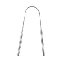 Raspador De Língua Em Aço Inoxidável Vermelho Em Forma De U Com Caixa De Ferro, Reduz O Mau Hálito,