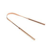 Raspador de Língua NO2PROBLEMS Aço Inoxidável Anatômico Resistente Saúde Higiene Bucal Uso Prolongado Cor Cobre