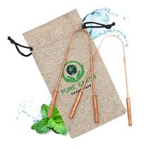 Raspador de língua PURE EARTH Essentials Copper para adultos/crianças Raspador de língua PURE EARTH Essentials Copper para adultos/crianças