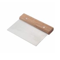 Raspador de Massa Winco em Aço Inoxidável 15 x 8 cm com Cabo de Madeira