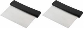 Raspador de massa Winco em aço inoxidável 15 x 8 cm, pacote com 2
