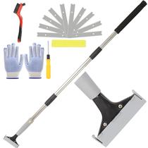 Raspador de piso Frebuta, cabo de 155 cm de comprimento com 10 lâminas de metal Raspador de piso Frebuta, cabo de 155 cm de comprimento com 10 lâminas de metal