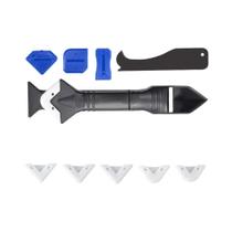 Raspador De Silicone 5 Em 1, Removedor De Calafetagem De Cola, Acabamento De Rejunte, Kit De Costura