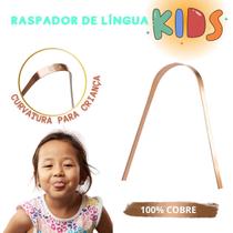 Raspador Infantil de Cobre Limpador de lingua kids para crianças cobre