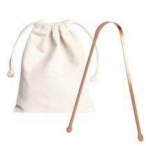 Raspador Limpador de língua de cobre com Saquinho de algodão