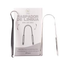 Raspador Língua Inox Limpador Lingual Aço Inoxidável Kit Palaziun Ayurveda
