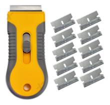 Raspador Ratinho Plastico +10 Laminas Limpa Vidro Insulfilm Raspador Ratinho Plastico +10 Laminas Limpa Vidro Insulfilm