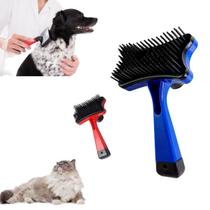 Rasqueadeira Auto-Limpante Tira Pelos Cães e Gatos Escova Cerdas Nylon Desembaraça Não Machuca Pets