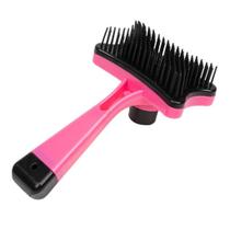 Rasqueadeira Escova para Cachorro Gato Pet Pente Autolimpante com Botão Tira Pelo Prático Removedor cor:Rosa Rasqueadeira Escova para Cachorro Gato Pet Pente Autolimpante com Botão Tira Pelo Prático Removedor cor:Rosa