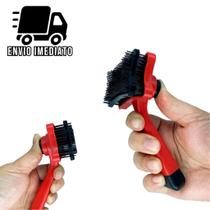 Rasqueadeira Escova Para Pets Tira Pelos de Cachorros e Gatos com Botão Removedor Autolimpante