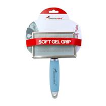 Rasqueadeira German Hart com cabo em Gel Grande Azul p/ cães