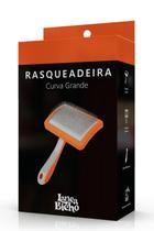 Rasqueadeira Pet Curva Grande Sem Bolinha Lança Bicho Cor Cinza