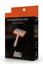 Rasqueadeira Pet Curva Media Sem Bolinha Lança Bicho Cor Laranja