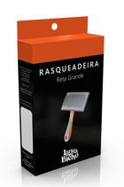 Rasqueadeira Reta Grande Profissional Cães Gatos Lança Bicho Cor Cinza