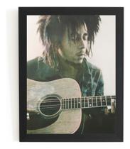 Rasta Poster Com Moldura Bob Marley Foto Quadro 44x32cm