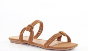 Rasteira beatriz suede linhaça