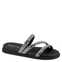 Rasteira Beira Rio Feminino Slide com Strass Pedras 8488.108