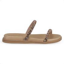 Rasteira Beira Rio Slide Com Strass Pedras 8488105