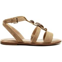 Rasteira Cecconello Em Couro Bege