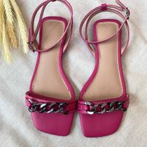 Rasteira corrente rosa Babalu numeração 36