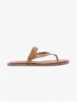 Rasteira Couro Rústica Chic - Caramelo