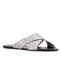 Rasteira Couro Shoestock Slide Cheetah