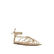 Rasteira Dourada Tiras Nós