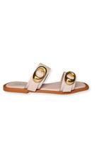 Rasteira Duas Tiras E Fivelas Off White Outshoes - Outlet Calce Leve Rasteira Duas Tiras E Fivelas Off White Outshoes - Outlet Calce Leve