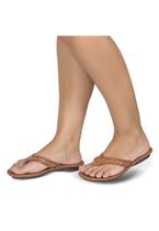 Rasteira em Couro Whisky