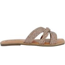 Rasteira Feminina Fenômena Cristal Dourada - RC135A