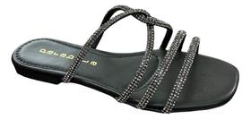 Rasteira Feminina Parabela Tiras Brilho 1400323 Casual