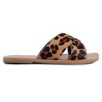Rasteira Feminina Sttern Pelo Leopardo Marrom - 980