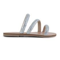 Rasteira Feminina Sttern Strass Bege - 241404