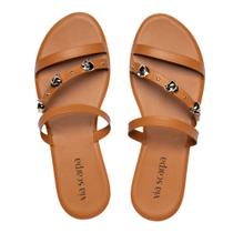 Rasteira Feminina Via Scarpa Napa Flatform Marrom