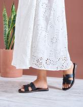 Rasteira Flat Couro - Preto Rasteira Flat Couro - Preto