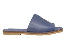 Rasteira Flat Feminina Couro Azul Sofia - Cód 3411793 Rasteira Flat Feminina Couro Azul Sofia - Cód 3411793