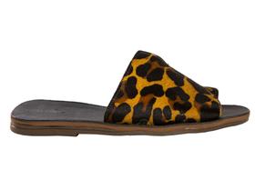 Rasteira Flat Feminina em Couro Animal Print Onça - Cód 1231793 Rasteira Flat Feminina em Couro Animal Print Onça - Cód 1231793
