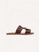 Rasteira Flat Fivela - Marrom