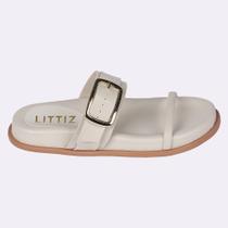 Rasteira Ipanema Off-white com Fivela Dourada - Conforto e Estilo Rasteira Ipanema Off-white com Fivela Dourada - Conforto e Estilo