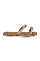 Rasteira Laços De Brilho Solado Couro Fenômena Outlet Calce Leve Rasteira Laços De Brilho Solado Couro Fenômena Outlet Calce Leve
