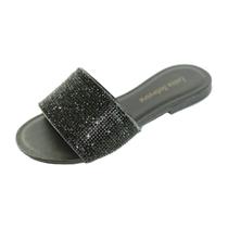 Rasteira Luiza Sobreira Preto Strass Mod. 2031