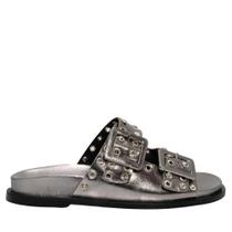 Rasteira Maithe Papete Prateada