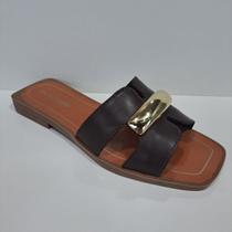 Rasteira Moda Feminina Bottero 38303 Couro - Marrom