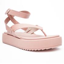 Rasteira Moleca Flatform Feminina - Bege