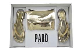 Rasteira Parô kit Com Bolsa Dourado - 156.2316